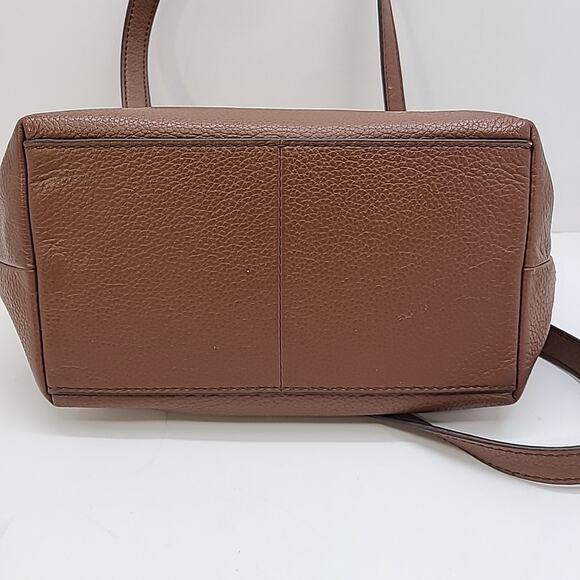 Fossil Women's Patchwork Handbag Purse Brown Black Red Gold Leather 9x8x4" - Picture 6 of 9